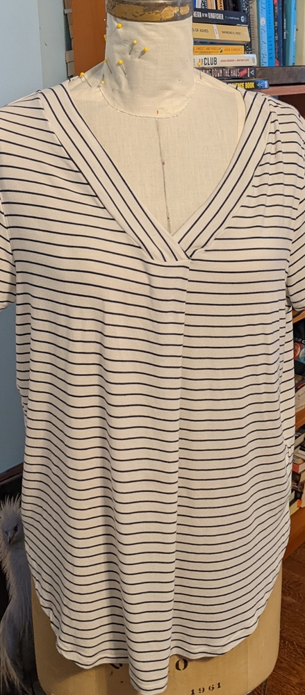 Old Navy size large luxe striped tunic top